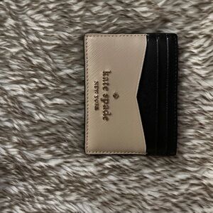 Kate Spade Black and Cream Card Holder